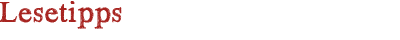 Lesetipps